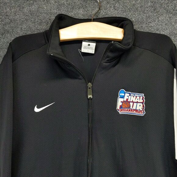 Nike Drifit Full Zip Jacket SZ Mens L Black White Womens NCAA Final Four 2011 - Picture 7 of 12